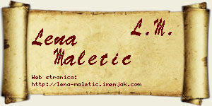 Lena Maletić vizit kartica